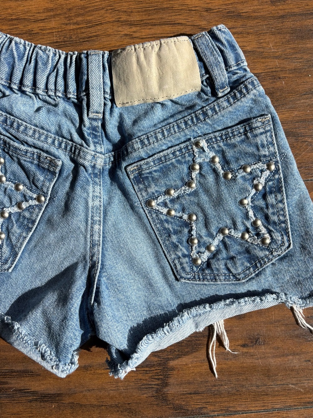 Zara Girls Star Studded Denim Shorts Size 6/7